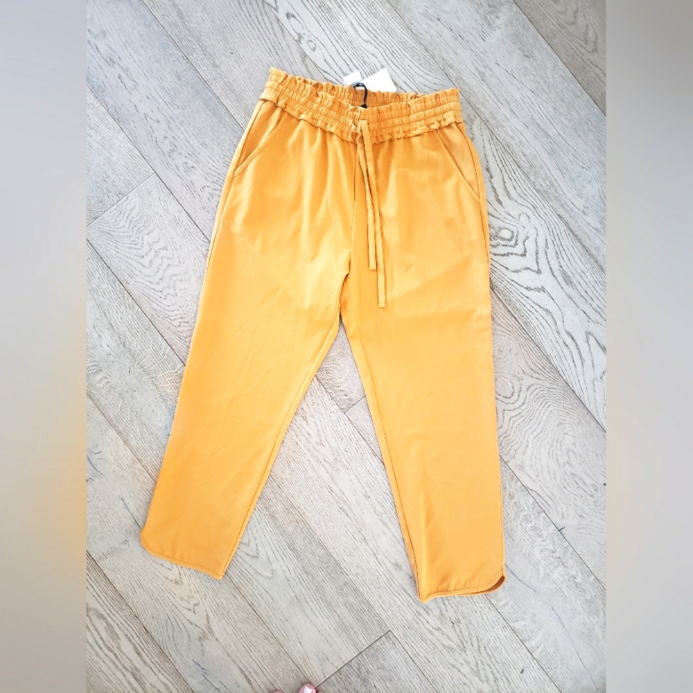 Shinestar mustard summer pants. Sz XL